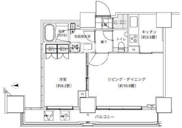 パークキューブ愛宕山タワー 201 間取り図