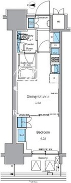 プライムアーバン浅草田原町 803 間取り図