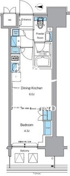 プライムアーバン浅草田原町 1202 間取り図