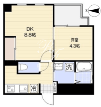 ムジーク北参道 303 間取り図