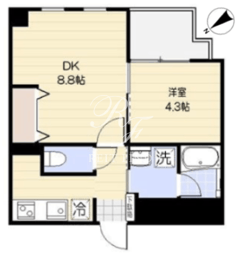 ムジーク北参道 1003 間取り図