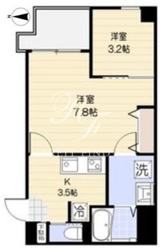 ムジーク北参道 204 間取り図