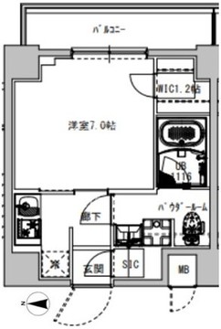 エスレジデンス木場フルスパーク 101 間取り図