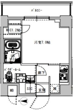 エスレジデンス木場フルスパーク 202 間取り図