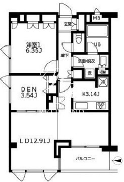 カーザビアンカ 308 間取り図