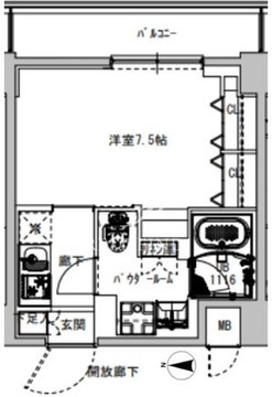 エスレジデンス木場フルスパーク 203 間取り図