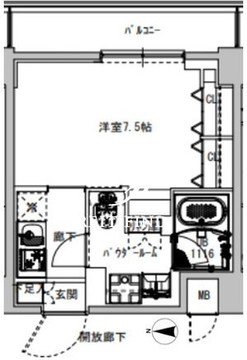 エスレジデンス木場フルスパーク 803 間取り図