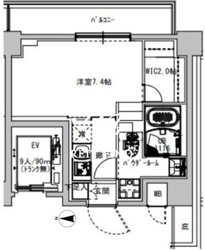 エスレジデンス木場フルスパーク 805 間取り図