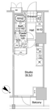 コンフォリア蒲田 1311 間取り図