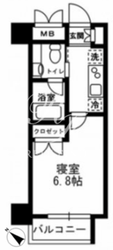 レジディア月島3 307 間取り図