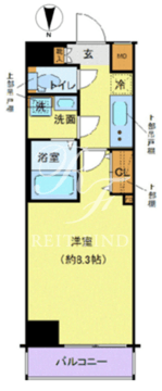 ラグディア麻布十番 403 間取り図