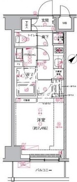 アルテシモシェルト 205 間取り図