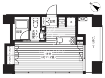 ティー東麻布 603 間取り図