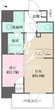 プライムアーバン菊川 101 間取り図
