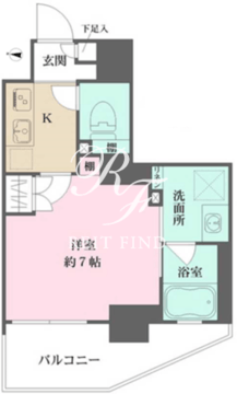 プライムアーバン菊川 304 間取り図