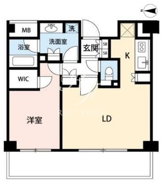 ブライトイースト芝浦 605 間取り図