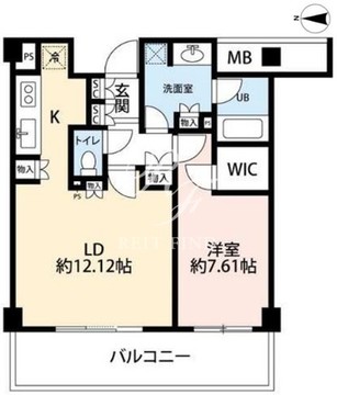 ブライトイースト芝浦 606 間取り図