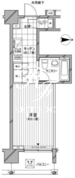 カスタリア麻布十番七面坂 304 間取り図