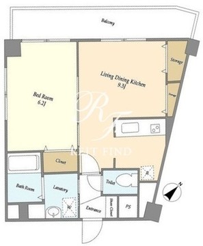 リテラス町屋 601 間取り図