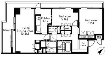 ドゥーエ千石 201 間取り図