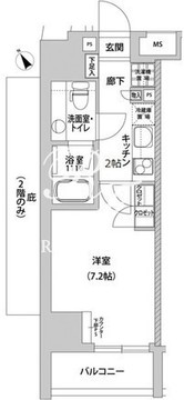 メトロステージ上野 601 間取り図