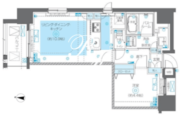 ズーム秋葉原イースト 801 間取り図