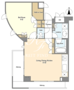 オーキッドレジデンス神楽坂 302 間取り図