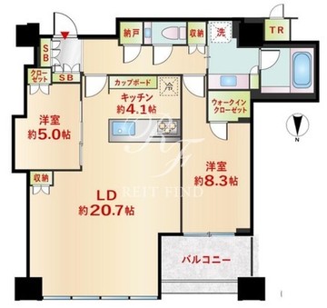 白金ザ・スカイ E-43F2 間取り図