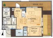 パークルール恵比寿 704 間取り図