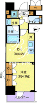 リルシア本所吾妻橋 603 間取り図