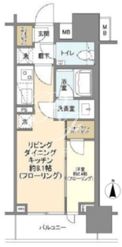 ピアース渋谷 702 間取り図