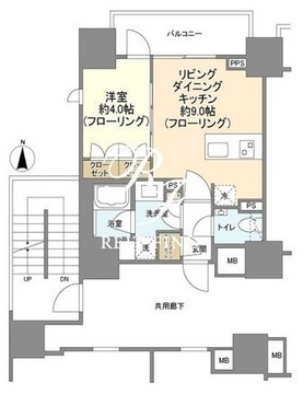 ピアース渋谷 305 間取り図