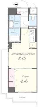 シルベーヌ池上 204 間取り図