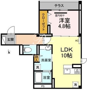 ルシエル恵比寿南 102 間取り図