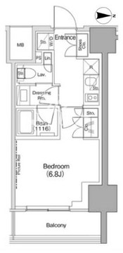 ザ・パークハビオ荏原中延駅前 208 間取り図