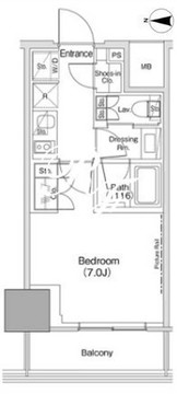 ザ・パークハビオ荏原中延駅前 1205 間取り図