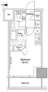 ザ・パークハビオ荏原中延駅前 1204 間取り図