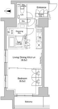 ザ・パークハビオ入谷 1201 間取り図