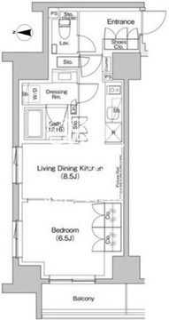 ザ・パークハビオ入谷 601 間取り図
