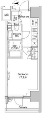 ザ・パークハビオ入谷 607 間取り図