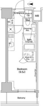 ザ・パークハビオ入谷 1304 間取り図
