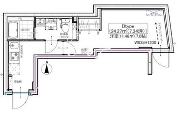クリアル三軒茶屋 204 間取り図