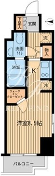 ファインアドレス新御徒町 1104 間取り図