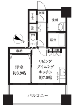 HF西新宿レジデンスウエスト 206 間取り図