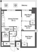 オルサス赤羽イースト 1003 間取り図 ?>