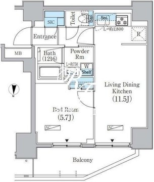 プライムブリス上野元浅草 905 間取り図