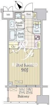 グランパレス東京八重洲アベニュー 408 間取り図