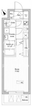 オーパスレジデンス武蔵小山 1002 間取り図