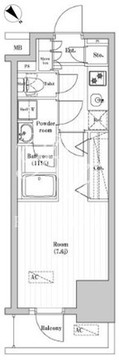 オーパスレジデンス武蔵小山 1005 間取り図