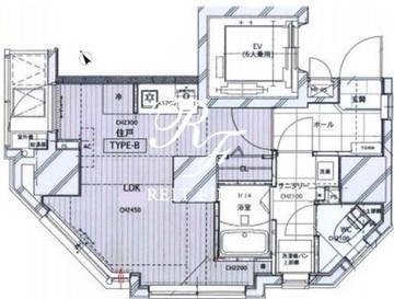 ル・グラシエルレゼール御成門 502 間取り図